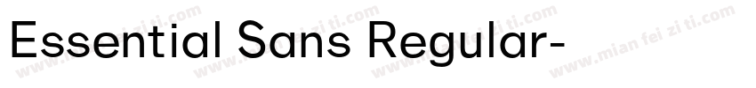 Essential Sans Regular字体转换